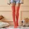 Women's 1 Pair Socks Stockings Dress & Trouser Socks Comfort Novelty Acrylic Solid Colored Casual Daily Indoor Warm Winter Fall Black Orange Gray -Ladies Pajamas Store aacmtr1665740350652