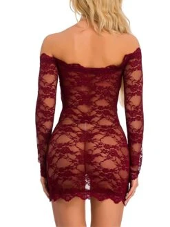 Women's Pajamas Nightgown Nightshirt Dress Pure Color Simple Casual Soft Home Bed Valentine's Day Polyester Breathable Off Shoulder Long Sleeve Summer Spring Black White 37 Women's Pajamas Nightgown Nightshirt Dress Pure Color Simple Casual Soft Home Bed Valentine's Day Polyester Breathable Off Shoulder Long Sleeve Summer Spring Black White -Ladies Pajamas Store aenzsh1681810604158