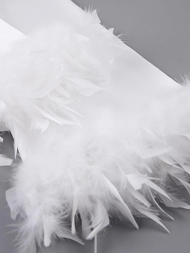 Women's Pajamas Bathrobe Robes Gown Pure Color Fashion Casual Comfort Home Daily Bed Satin Breathable V Wire Long Sleeve Feather Summer Fall White 16 Women's Pajamas Bathrobe Robes Gown Pure Color Fashion Casual Comfort Home Daily Bed Satin Breathable V Wire Long Sleeve Feather Summer Fall White - Image 14