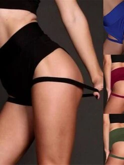 Women's Panties Pure Color Lovers Hot Home Bed Date Polyester Breathable Summer Spring Black Wine