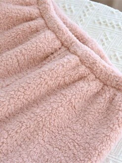 Women's Pajamas Sets Pure Color Warm Fashion Casual Home Daily Bed Flannel Warm Stand Collar Long Sleeve Pant Button Fall Winter Pink Beige -Ladies Pajamas Store aiakkg1692950062441
