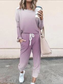 Women's Light Pink Loungewear Sets Sweatsuits Tracksuits Sweatshirt Pullover Simple Casual Comfort Home Daily Cotton Spandex Jersey Crew Neck Long Sleeve Pullover Spring Fall Light Pink White 11 Women's Light Pink Loungewear Sets Sweatsuits Tracksuits Sweatshirt Pullover Simple Casual Comfort Home Daily Cotton Spandex Jersey Crew Neck Long Sleeve Pullover Spring Fall Light Pink White -Ladies Pajamas Store aijocx1697162147656