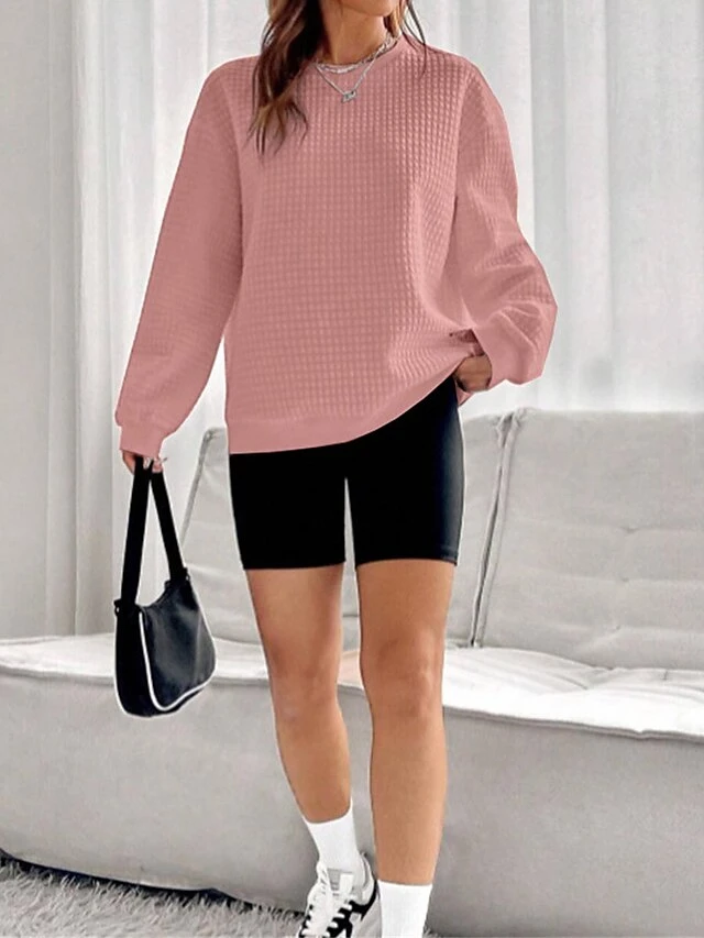 Women's Loungewear Top Pure Color Casual Comfort Soft Home Street Daily Polyester Breathable Crew Neck Long Sleeve Fall Winter Claret Black 21 Women's Loungewear Top Pure Color Casual Comfort Soft Home Street Daily Polyester Breathable Crew Neck Long Sleeve Fall Winter Claret Black - Image 19