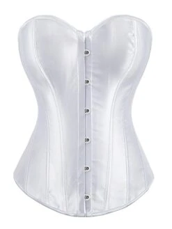 Women's Pink Corsets Dark Blue Corsets Shapewear Pure Color Corsets Party Going Out Club Polyester Breathable Bandeau Sleeveless Backless Summer Spring Black White -Ladies Pajamas Store aoxwnp1697170326882