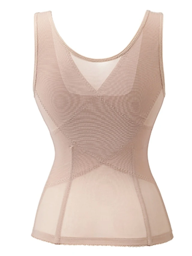 Corset Women's Waist Trainer Corsets Shapewears Office Running Gym Yoga Black Beige Sport Breathable Comfortable Hook & Eye Tummy Control Push Up Front Close Pure Color Summer Spring 9 Corset Women's Waist Trainer Corsets Shapewears Office Running Gym Yoga Black Beige Sport Breathable Comfortable Hook & Eye Tummy Control Push Up Front Close Pure Color Summer Spring - Image 7