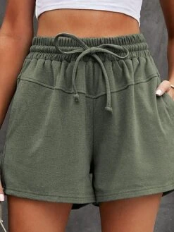 Women's Loungewear Pants Lounge Pants Pure Color Simple Casual Comfort Home Daily Vacation Polyester Breathable Pocket Elastic Waist Summer Spring Black White -Ladies Pajamas Store avgwpj1677484967956