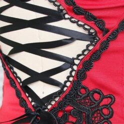 Corset Women's Corsets Trachtenmieder Christmas Halloween Wedding Party Birthday Party Plus Size Black Red Black White Sexy Country Bavarian Hook & Eye Lace Up Classic Tummy Control Push Up Solid -Ladies Pajamas Store axizyo1663922652520