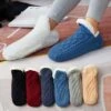 Women's 1 Pair Socks Slipper Socks Fashion Comfort Novelty Fleece Solid Colored Casual Daily Indoor Warm Winter Fall Black Blue Wine -Ladies Pajamas Store axoixo1664522947556