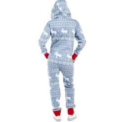 Women's Onesie Pajamas Letter Elk Warm Casual Soft Xmas Home Christmas Daily Cotton Blend Warm Breathable Hoodie Long Sleeve Summer Fall Wine Red -Ladies Pajamas Store azxtes1694164488962