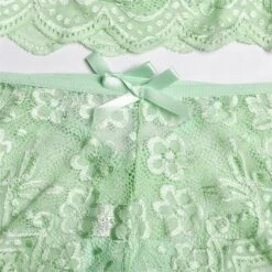 Women‘s Christmas Lingeries Gift Lace Bras Fixed Straps Sheer Bras Triangle Cup V Neck Breathable Lace Hook & Eye Date Casual Daily Xmas Sexy 1 Set White Black / Bra & Panty Set -Ladies Pajamas Store bcnfbr1639398806945