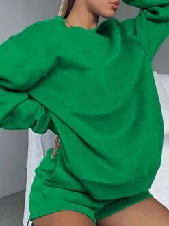 Women's Lounge Sets Sweatshirt And Shorts Pure Color Fashion Casual Comfort Street Daily Date Polyester Breathable Crew Neck Long Sleeve Hoodie Shorts Fall Winter Black White 12 Women's Lounge Sets Sweatshirt And Shorts Pure Color Fashion Casual Comfort Street Daily Date Polyester Breathable Crew Neck Long Sleeve Hoodie Shorts Fall Winter Black White -Ladies Pajamas Store bijjve1691566019056