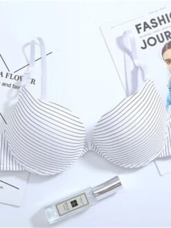 Women's Underwire Bras Double Strap Adjustable 3/4 Cup V Neck Breathable Push Up Stripe Pure Color Hook & Eye Date Casual Daily Cotton 1PC White Black / Bras & Bralettes / 1 PC 33 Women's Underwire Bras Double Strap Adjustable 3/4 Cup V Neck Breathable Push Up Stripe Pure Color Hook & Eye Date Casual Daily Cotton 1PC White Black / Bras & Bralettes / 1 PC -Ladies Pajamas Store bmixtd1640770155185