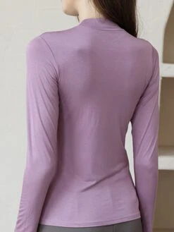 Women's Pajama Top With Chest Pads Loungewear Top Pure Color Fashion Casual Comfort Home Daily Bed Modal Breathable Crew Neck Long Sleeve Fall Winter Black White 21 Women's Pajama Top With Chest Pads Loungewear Top Pure Color Fashion Casual Comfort Home Daily Bed Modal Breathable Crew Neck Long Sleeve Fall Winter Black White -Ladies Pajamas Store bmqdew1697699927687