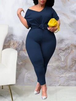 Women's Plus Size Loungewear Sets Pure Color Casual Comfort Soft Daily Date Vacation Polyester Breathable V Wire Short Sleeve Pant Elastic Waist Fall Spring Black Yellow -Ladies Pajamas Store bnpcis1675750211420