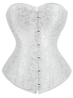 Corset Women's Corsets Halloween Party & Evening Club Black White Wine Sexy Overbust Corset Hook & Eye Lace Up Backless Tummy Control Pure Color Summer Spring -Ladies Pajamas Store bqctgq1658987117938