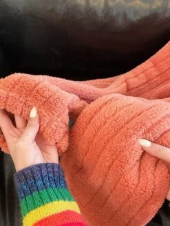 Women's Pajamas Sets Fruit Fashion Casual Comfort Home Daily Bed Flannel Warm V Wire Long Sleeve Cardigan Pant Button Pocket Fall Winter Pink Red -Ladies Pajamas Store bqfswf1693295699782