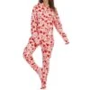 Women's Pajamas Jumpsuit Heart Warm Fashion Casual Home Xmas Daily Bed Polyester Breathable Hoodie Long Sleeve Pocket Fall Winter Pink -Ladies Pajamas Store brkypf1692348339540