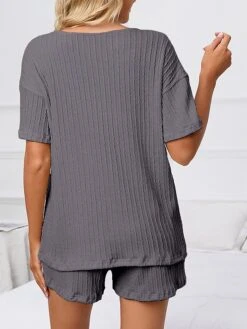 Women's Plus Size Loungewear Sets Pure Color Casual Comfort Soft Home Street Daily Polyester V Wire Short Sleeve T Shirt Tee Shorts Pocket Summer Spring Black Pink 39 Women's Plus Size Loungewear Sets Pure Color Casual Comfort Soft Home Street Daily Polyester V Wire Short Sleeve T Shirt Tee Shorts Pocket Summer Spring Black Pink -Ladies Pajamas Store brlbub1679463227109