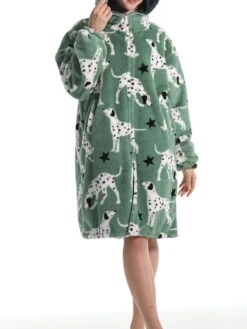 Women's Robe Dog Plush Casual Comfort Home Daily Bed Flannel Warm Breathable Hoodie Long Sleeve Pocket Fall Winter Green 16 Women's Robe Dog Plush Casual Comfort Home Daily Bed Flannel Warm Breathable Hoodie Long Sleeve Pocket Fall Winter Green -Ladies Pajamas Store cdlgyf1695373708651