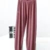 Women's Loungewear Thermal Pants Pure Color Warm Fashion Comfort Home Daily Bed Acrylic Warm Breathable Long Pant Elastic Waist Fall Winter Wine Fuchsia -Ladies Pajamas Store cerkyr1693811762410