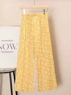 Women's Plus Size Pants Stripe Flower Casual Comfort Home Daily Cotton Blend Comfort Long Pant Pant Spring Fall 1# 2# -Ladies Pajamas Store cjdgew1690443707583