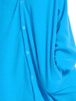 Women's Warm Onesies Pajama For Adult Jumpsuits Pure Color Warm Comfort Oversized Home Christmas DailyHoodie Long Sleeve Button Pocket Winter Fall Blue -Ladies Pajamas Store crtupq1667554745084