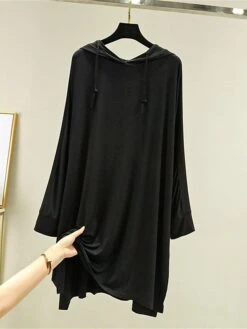 Women's Pajamas Sweatshirt Pullover Nightshirt Pure Color Fashion Simple Casual Home Daily Bed Modal Breathable Hoodie Long Sleeve Hoodie Hoodie Summer Fall Black Pink -Ladies Pajamas Store ctwzgv1690277183291