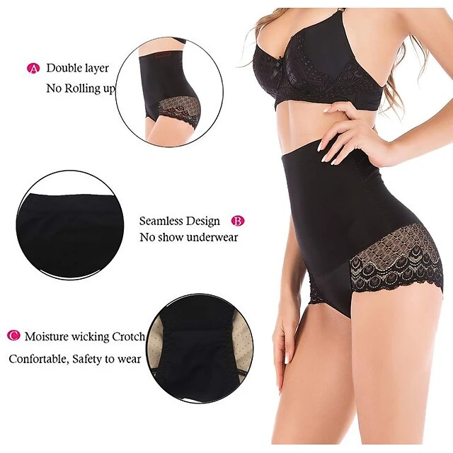 Corset Women's Control Panties Shapewears Office Running Gym Yoga Plus Size Maroon Almond Black Sport Breathable Seamed Lace Up Tummy Control Push Up Solid Color Lace Summer Spring 12 Corset Women's Control Panties Shapewears Office Running Gym Yoga Plus Size Maroon Almond Black Sport Breathable Seamed Lace Up Tummy Control Push Up Solid Color Lace Summer Spring - Image 10