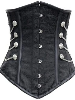 Women's Sexy Lingerie Body Shaper Pure Color Retro Hot Punk & Gothic Home Halloween Bed Polyester Breathable Bandeau Sleeveless Backless Summer Spring Black