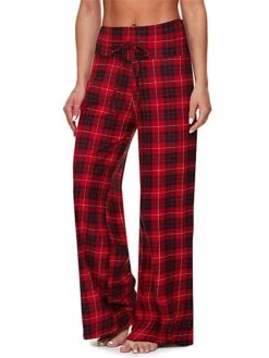 Women's Christmas Loungewear Pants Elk Tie Dye Sport Casual Comfort Xmas Home Christmas Daily Polyester Breathable Pant Summer Fall Blue Square Red Plaid -Ladies Pajamas Store ddkglr1693295699157