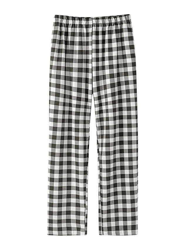 Women's Loungewear Pants Lounge Pants Grid / Plaid Simple Casual Soft Home Street Daily Cotton Breathable Long Pant Pant Elastic Waist Fall Winter Black Yellow 13 Women's Loungewear Pants Lounge Pants Grid / Plaid Simple Casual Soft Home Street Daily Cotton Breathable Long Pant Pant Elastic Waist Fall Winter Black Yellow - Image 11