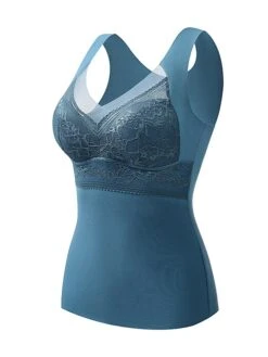 Women's Top Thermal Shirt Pure Color Warm Fashion Home Street Daily Polyester Warm Breathable Straps Sleeveless Fall Winter Black Color -Ladies Pajamas Store dgpckh1694072380804