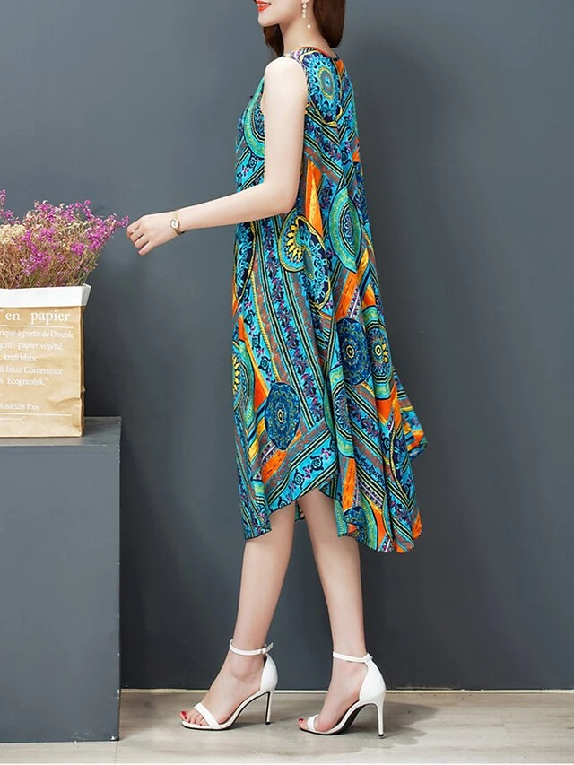 Women's Pajamas Nightgown Nightshirt Dress Flower Simple Comfort Soft Home Daily Bed Cotton Breathable Crew Neck Sleeveless Dress Summer Spring Gold Black Black 11 Women's Pajamas Nightgown Nightshirt Dress Flower Simple Comfort Soft Home Daily Bed Cotton Breathable Crew Neck Sleeveless Dress Summer Spring Gold Black Black - Image 9