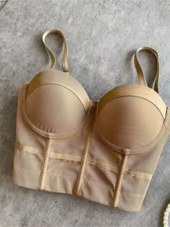 Corset Women's Corset Tops Comfortable Overbust Corset Backless Tummy Control Push Up Pure Color Hook & Eye Polyester Wedding Party Party & Evening Walking All Seasons Green White Black -Ladies Pajamas Store dpokcv1640852343709