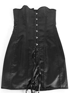 Women's Corsets Tummy Control Halloween Party & Evening Club Black Sexy Breathable Comfortable Hook & Eye Lace Up Push Up Tie Back Pure Color Fall Winter -Ladies Pajamas Store drjoyu1658227906411