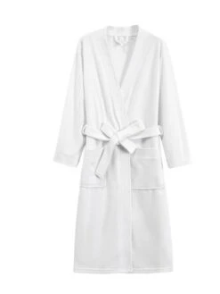 Women's Robe Pure Color Simple Casual Comfort Home Bed Wedding Party Polyester Breathable V Wire Long Sleeve Fall Winter White Pink 15 Women's Robe Pure Color Simple Casual Comfort Home Bed Wedding Party Polyester Breathable V Wire Long Sleeve Fall Winter White Pink -Ladies Pajamas Store dslkkt1694072378722