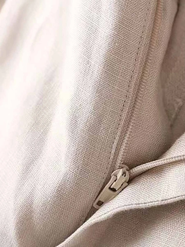 Women's Loungewear Pants Lounge Pants Pure Color Simple Casual Comfort Home Daily Vacation Cotton And Linen Breathable Button Pocket Summer Spring Black White 14 Women's Loungewear Pants Lounge Pants Pure Color Simple Casual Comfort Home Daily Vacation Cotton And Linen Breathable Button Pocket Summer Spring Black White - Image 12