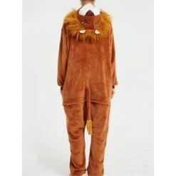 Women's Onesie Cartoon Pajama Plush Casual Oversized Home Daily Bed Flannel Warm Breathable Hoodie Long Sleeve Fall Winter Black Yellow -Ladies Pajamas Store dukyrx1694164359667