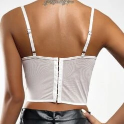 Corset Women's Corset Tops Party & Evening Club White Breathable Comfortable Overbust Corset Hook & Eye Backless Tummy Control Push Up Flower All Seasons -Ladies Pajamas Store dyrhut1640151503887