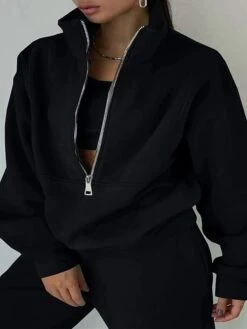 Women's Loungewear Sets Pure Color Warm Fashion Casual Street Daily Date Polyester Warm Breathable Stand Collar Long Sleeve Hoodie Pant Pocket Fall Winter Dark Brown Grass Green 15 Women's Loungewear Sets Pure Color Warm Fashion Casual Street Daily Date Polyester Warm Breathable Stand Collar Long Sleeve Hoodie Pant Pocket Fall Winter Dark Brown Grass Green -Ladies Pajamas Store dzqvnp1695798619814