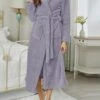 Women's Flannel Pure Color Warm Plush Casual Home Daily Bed Warm Breathable Hoodie Long Sleeve Pocket Belt Included Hoodie Fall Winter Dark Brown Pink 2 Women's Flannel Pure Color Warm Plush Casual Home Daily Bed Warm Breathable Hoodie Long Sleeve Pocket Belt Included Hoodie Fall Winter Dark Brown Pink -Ladies Pajamas Store dzxvgn1693206688509