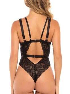 Women's Sexy Lingerie Bodysuits Teddies & Bodysuits Pure Color Hot Home Spandex V Wire Backless Hole Spring Summer Black / Lace -Ladies Pajamas Store eckzlt1650337959331