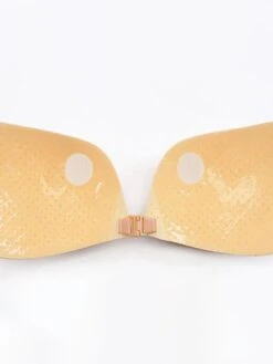 Women's Plus Size Bras & Bralettes Adhesive Bra Strapless 3/4 Cup Solid Color Micro-elastic Breathable Push Up Invisible Wedding Party Party & Evening Silica Gel 805-1 Skin Tone / 1 PC -Ladies Pajamas Store eeurjt1657074236073