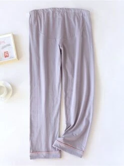 Women's Pajamas Pants Pure Color Simple Casual Comfort Home Daily Bed Cotton Breathable Pant Elastic Waist Fall Winter Pine Green - Loose Feet Honey Pink - Loose Feet -Ladies Pajamas Store emiwko1695798629598