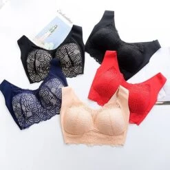 Women's Wireless Bras Full Coverage Pure Color Pull-On Closure Spandex Sexy 1PC Green Black / Bras & Bralettes / Plus Size -Ladies Pajamas Store erczxa1620367968608