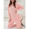 Women's Onesie Pajama Elk Warm Casual Christmas Daily Flannel Hoodie Long Sleeve Fall Winter Pink -Ladies Pajamas Store erjqoq1694766968263