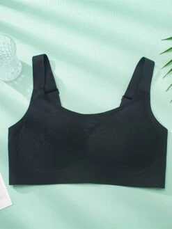 Women's Plus Size Bra Top Pure Color Simple Casual Comfort Home Street Bed Nylon Breathable Straps Sleeveless Summer Spring Iron Gray ArmyGreen -Ladies Pajamas Store erxthv1694164425415