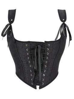 Women's Shapewear Flower Corsets Party Christmas Wedding Party Cotton Blend Breathable Straps Sleeveless Backless Summer Spring Black White -Ladies Pajamas Store eshiei1697170348103