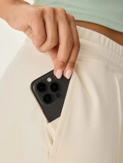 Women's Long Johns Pajama Pant Pure Color Warm Fashion Home Street Daily Cotton Comfort Pocket Elastic Waist Fall Winter Milky Black -Ladies Pajamas Store euqtfn1693379805571