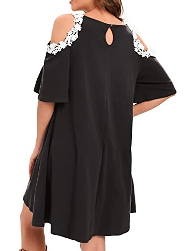 Women's Loungewear Nightgown Nightshirt Dress Cat Casual Comfort Sweet Home Street Daily Polyester Breathable Crew Neck Half Sleeve Hole Summer Spring Black Light Green 5 Women's Loungewear Nightgown Nightshirt Dress Cat Casual Comfort Sweet Home Street Daily Polyester Breathable Crew Neck Half Sleeve Hole Summer Spring Black Light Green - Image 3